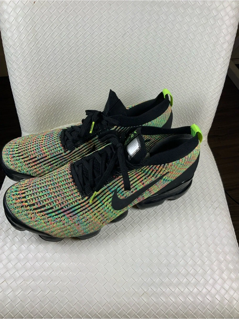 Nike Men’s Multicolor Flyknit Athletic Shoes with Black Accents